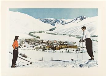 DESIGNER UNKNOWN.  SUN VALLEY IDAHO / UNION PACIFIC RAILROAD. Two posters. Circa 1940. 26x36 inches, 66x91½ cm.